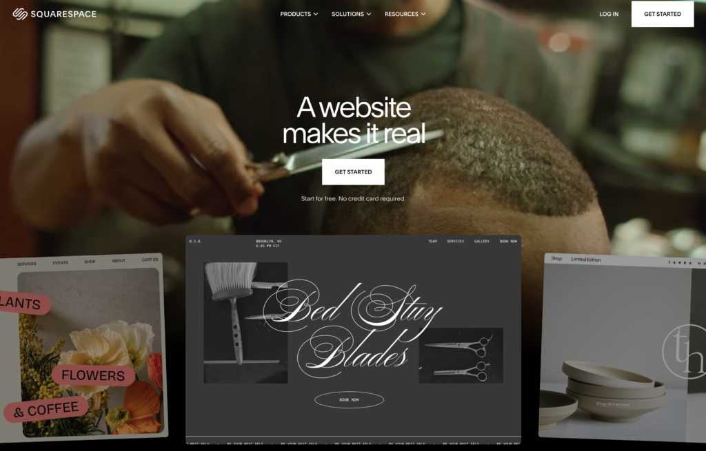 squarespace landing page